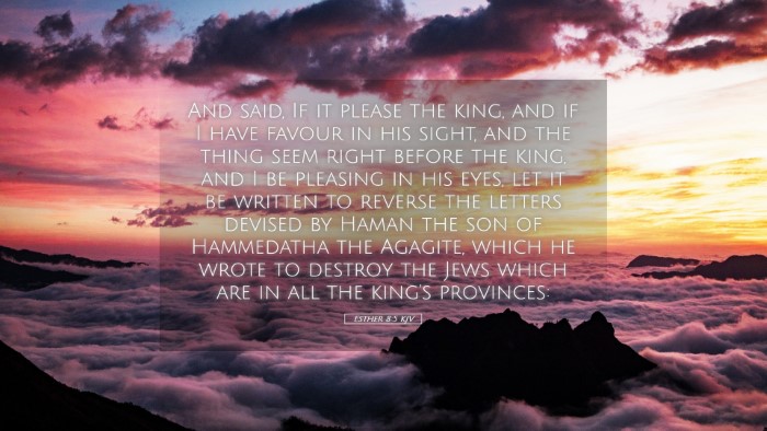 Picture 05 - Esther 8:5 KJV Desktop Wallpaper - And said, If it please the king, and if I have - Desktop Bible Verse Wallpaper