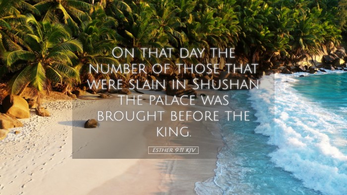 Picture 05 - Esther 9:11 KJV Desktop Wallpaper - On that day the number of those that were slain - Desktop Bible Verse Wallpaper