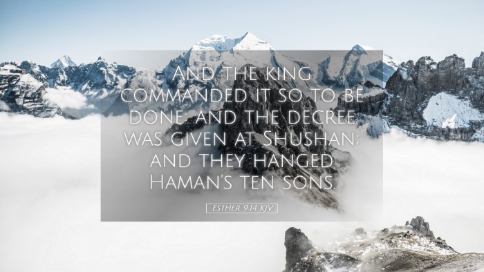 Picture 05 - Esther 9:14 KJV Desktop Wallpaper - And the king commanded it so to be done: and the - Desktop Bible Verse Wallpaper