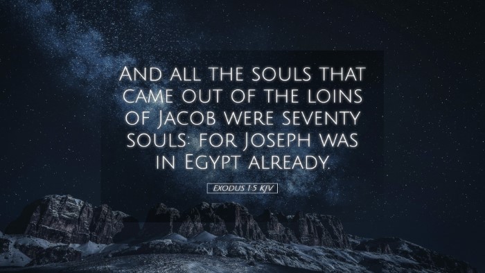 Picture 05 - Exodus 1:5 KJV Desktop Wallpaper - And all the souls that came out of the loins of - Desktop Bible Verse Wallpaper