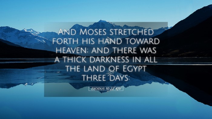 Picture 05 - Exodus 10:22 KJV Desktop Wallpaper - And Moses stretched forth his hand toward heaven; - Desktop Bible Verse Wallpaper