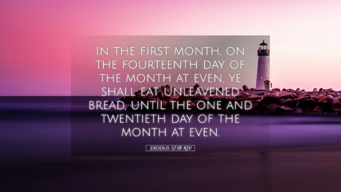 Picture 05 - Exodus 12:18 KJV Desktop Wallpaper - In the first month, on the fourteenth day of the - Desktop Bible Verse Wallpaper