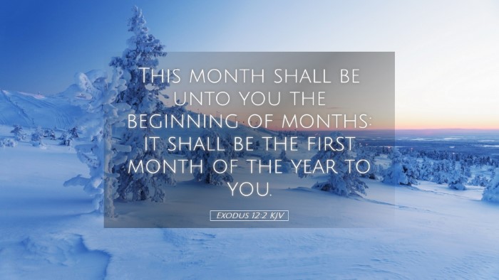 Picture 05 - Exodus 12:2 KJV Desktop Wallpaper - This month shall be unto you the beginning of - Desktop Bible Verse Wallpaper