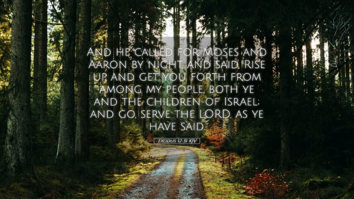 Picture 05 - Exodus 12:31 KJV Desktop Wallpaper - And he called for Moses and Aaron by night, and - Desktop Bible Verse Wallpaper