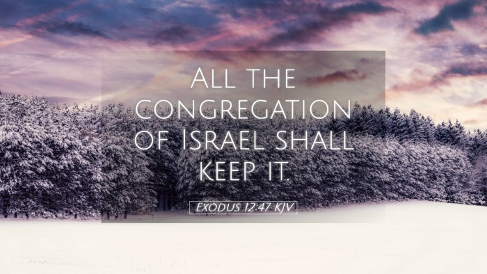 Picture 05 - Exodus 12:47 KJV Desktop Wallpaper - All the congregation of Israel shall keep - Desktop Bible Verse Wallpaper