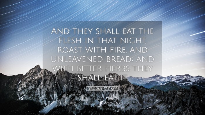Picture 05 - Exodus 12:8 KJV Desktop Wallpaper - And they shall eat the flesh in that night, roast - Desktop Bible Verse Wallpaper