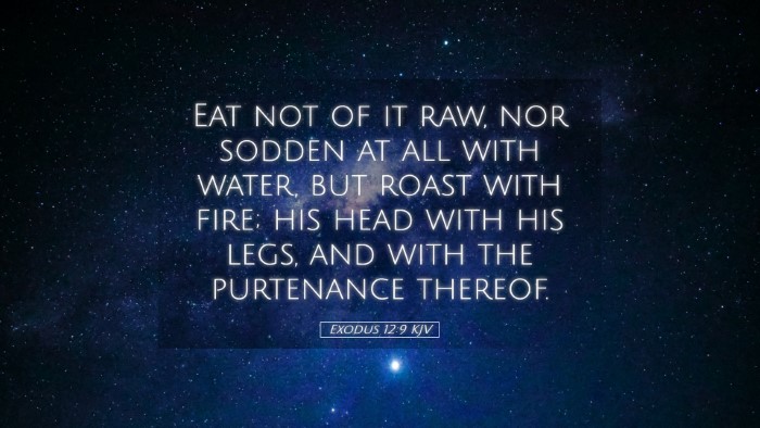 Picture 05 - Exodus 12:9 KJV Desktop Wallpaper - Eat not of it raw, nor sodden at all with water, - Desktop Bible Verse Wallpaper