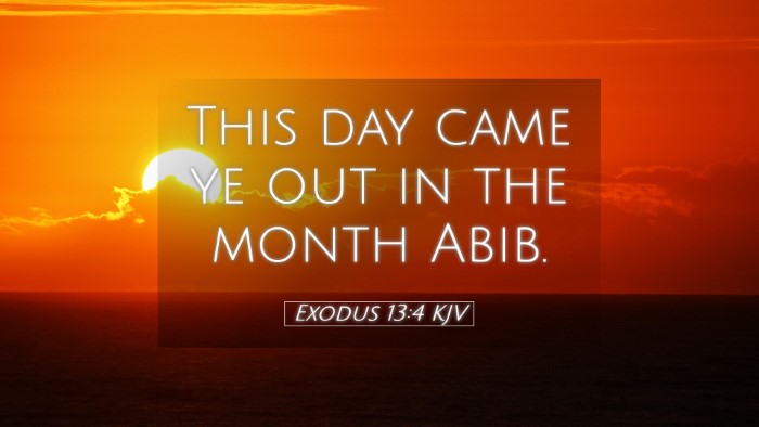 Picture 05 - Exodus 13:4 KJV Desktop Wallpaper - This day came ye out in the month - Desktop Bible Verse Wallpaper