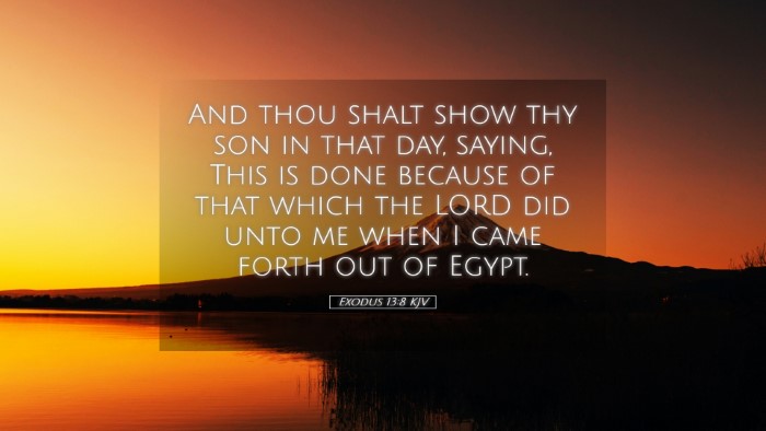 Picture 05 - Exodus 13:8 KJV Desktop Wallpaper - And thou shalt show thy son in that day, saying, - Desktop Bible Verse Wallpaper
