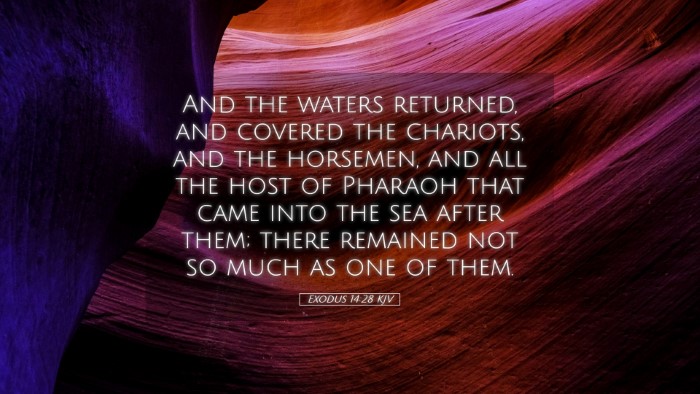Picture 05 - Exodus 14:28 KJV Desktop Wallpaper - And the waters returned, and covered the - Desktop Bible Verse Wallpaper