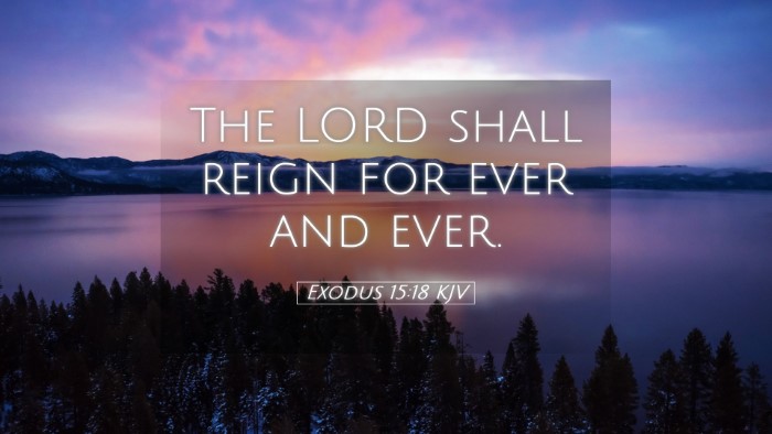 Picture 05 - Exodus 15:18 KJV Desktop Wallpaper - The LORD shall reign for ever and - Desktop Bible Verse Wallpaper