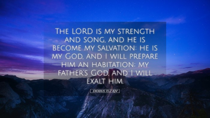 Picture 05 - Exodus 15:2 KJV Desktop Wallpaper - The LORD is my strength and song, and he is - Desktop Bible Verse Wallpaper