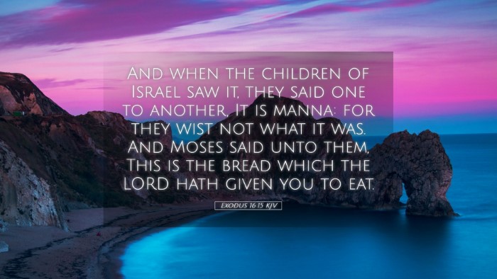 Picture 05 - Exodus 16:15 KJV Desktop Wallpaper - And when the children of Israel saw it, they said - Desktop Bible Verse Wallpaper