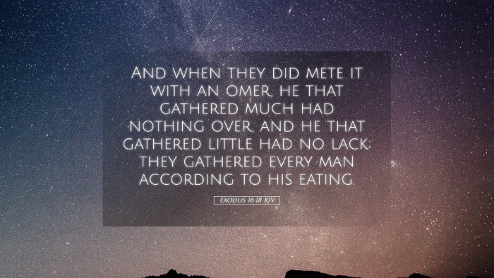 Picture 05 - Exodus 16:18 KJV Desktop Wallpaper - And when they did mete it with an omer, he that - Desktop Bible Verse Wallpaper