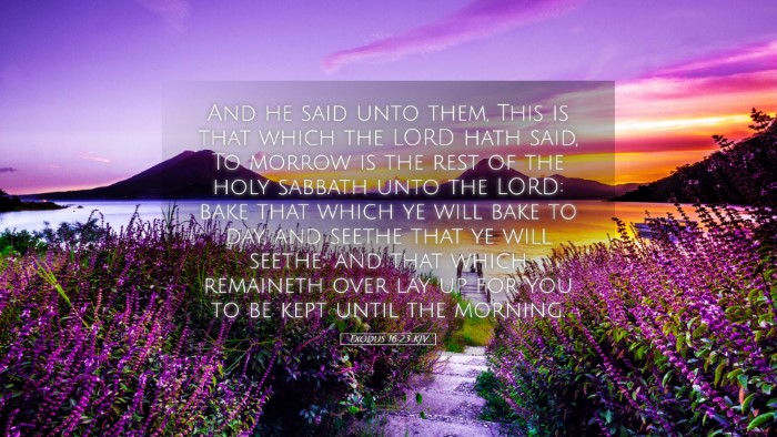Picture 05 - Exodus 16:23 KJV Desktop Wallpaper - And he said unto them, This is that which the - Desktop Bible Verse Wallpaper