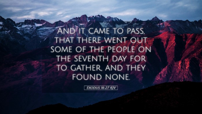 Picture 05 - Exodus 16:27 KJV Desktop Wallpaper - And it came to pass, that there went out some of - Desktop Bible Verse Wallpaper