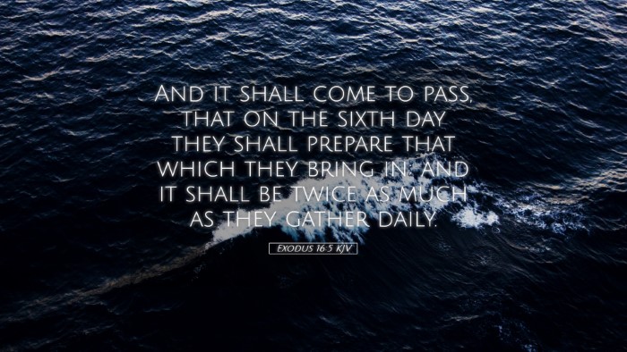 Picture 05 - Exodus 16:5 KJV Desktop Wallpaper - And it shall come to pass, that on the sixth day - Desktop Bible Verse Wallpaper