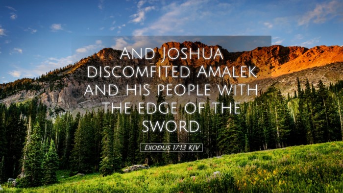 Picture 05 - Exodus 17:13 KJV Desktop Wallpaper - And Joshua discomfited Amalek and his people with - Desktop Bible Verse Wallpaper