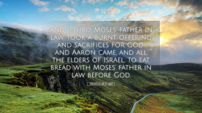 Picture 05 - Exodus 18:12 KJV Desktop Wallpaper - And Jethro, Moses' father in law, took a burnt - Desktop Bible Verse Wallpaper