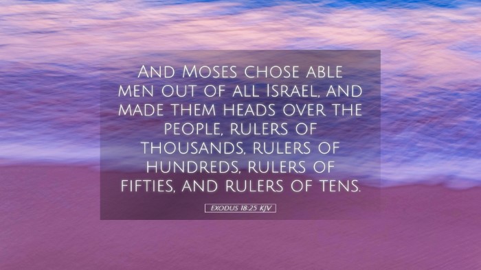 Picture 05 - Exodus 18:25 KJV Desktop Wallpaper - And Moses chose able men out of all Israel, and - Desktop Bible Verse Wallpaper