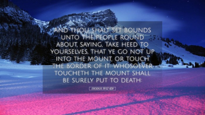 Picture 05 - Exodus 19:12 KJV Desktop Wallpaper - And thou shalt set bounds unto the people round - Desktop Bible Verse Wallpaper