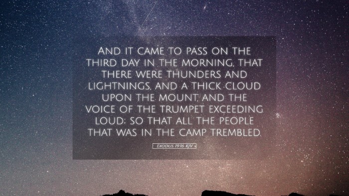 Picture 05 - Exodus 19:16 KJV Desktop Wallpaper - And it came to pass on the third day in the - Desktop Bible Verse Wallpaper