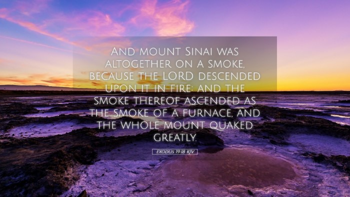 Picture 05 - Exodus 19:18 KJV Desktop Wallpaper - And mount Sinai was altogether on a smoke, - Desktop Bible Verse Wallpaper