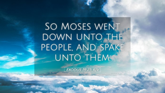 Picture 05 - Exodus 19:25 KJV Desktop Wallpaper - So Moses went down unto the people, and spake - Desktop Bible Verse Wallpaper