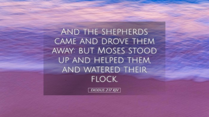 Picture 05 - Exodus 2:17 KJV Desktop Wallpaper - And the shepherds came and drove them away: but - Desktop Bible Verse Wallpaper