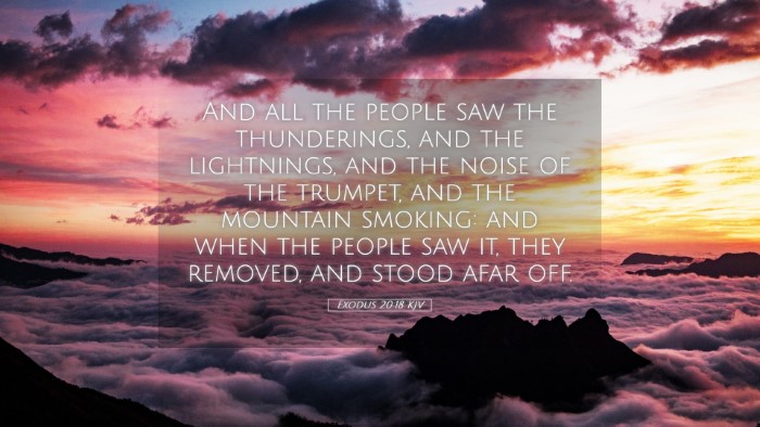 Picture 05 - Exodus 20:18 KJV Desktop Wallpaper - And all the people saw the thunderings, and the - Desktop Bible Verse Wallpaper