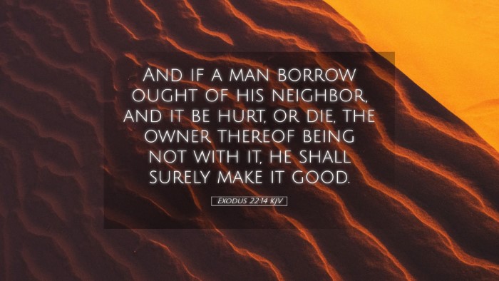 Picture 05 - Exodus 22:14 KJV Desktop Wallpaper - And if a man borrow ought of his neighbor, and it - Desktop Bible Verse Wallpaper