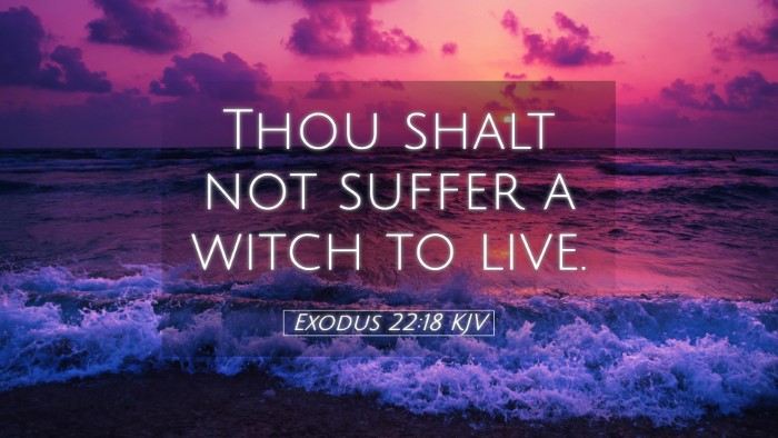 Picture 05 - Exodus 22:18 KJV Desktop Wallpaper - Thou shalt not suffer a witch to - Desktop Bible Verse Wallpaper