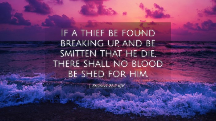 Picture 05 - Exodus 22:2 KJV Desktop Wallpaper - If a thief be found breaking up, and be smitten - Desktop Bible Verse Wallpaper