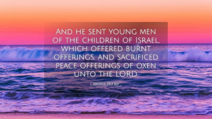 Picture 05 - Exodus 24:5 KJV Desktop Wallpaper - And he sent young men of the children of Israel, - Desktop Bible Verse Wallpaper