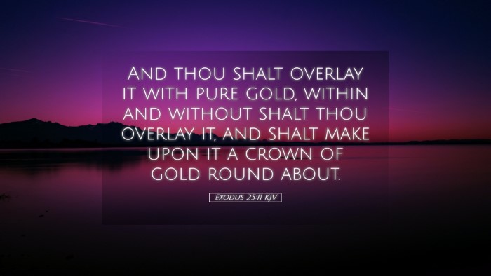Picture 05 - Exodus 25:11 KJV Desktop Wallpaper - And thou shalt overlay it with pure gold, within - Desktop Bible Verse Wallpaper