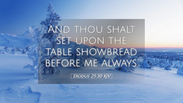 Picture 05 - Exodus 25:30 KJV Desktop Wallpaper - And thou shalt set upon the table showbread - Desktop Bible Verse Wallpaper