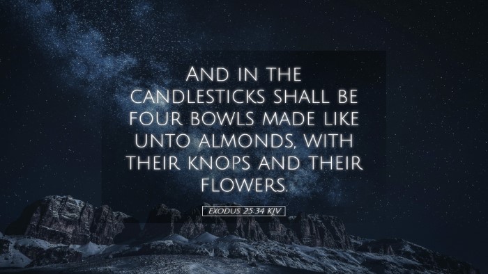 Picture 05 - Exodus 25:34 KJV Desktop Wallpaper - And in the candlesticks shall be four bowls made - Desktop Bible Verse Wallpaper