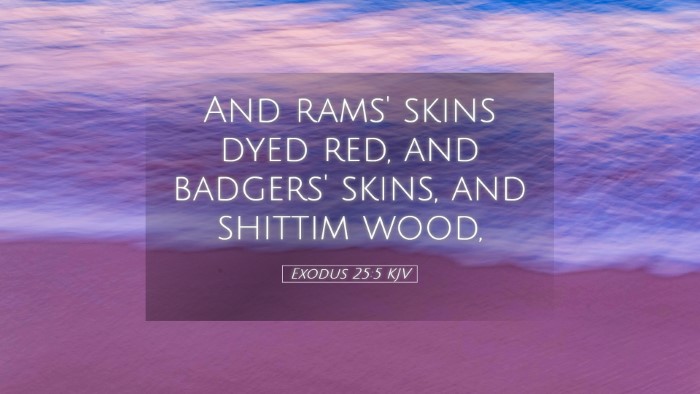 Picture 05 - Exodus 25:5 KJV Desktop Wallpaper - And rams' skins dyed red, and badgers' skins, and - Desktop Bible Verse Wallpaper