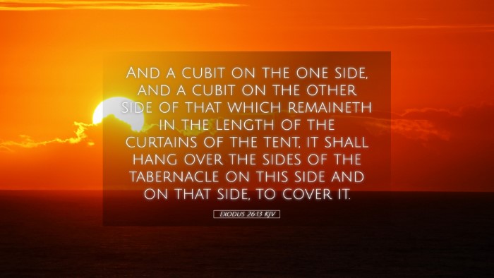 Picture 05 - Exodus 26:13 KJV Desktop Wallpaper - And a cubit on the one side, and a cubit on the - Desktop Bible Verse Wallpaper