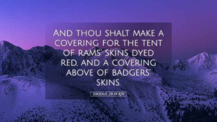 Picture 05 - Exodus 26:14 KJV Desktop Wallpaper - And thou shalt make a covering for the tent of - Desktop Bible Verse Wallpaper