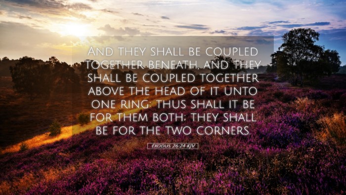 Picture 05 - Exodus 26:24 KJV Desktop Wallpaper - And they shall be coupled together beneath, and - Desktop Bible Verse Wallpaper