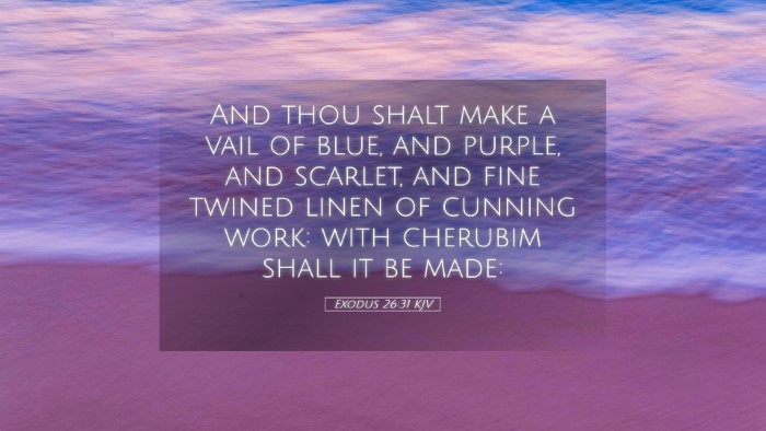 Picture 05 - Exodus 26:31 KJV Desktop Wallpaper - And thou shalt make a vail of blue, and purple, - Desktop Bible Verse Wallpaper