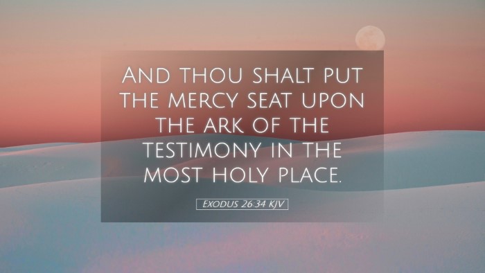 Picture 05 - Exodus 26:34 KJV Desktop Wallpaper - And thou shalt put the mercy seat upon the ark of - Desktop Bible Verse Wallpaper