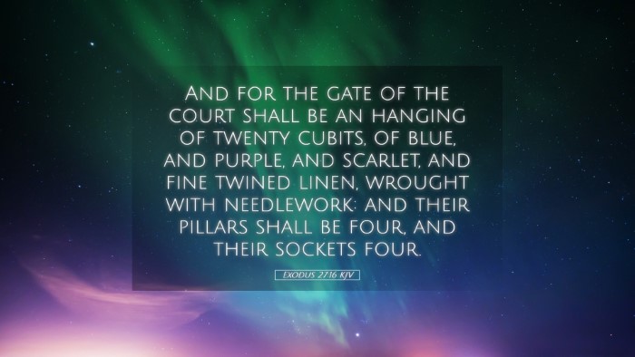 Picture 05 - Exodus 27:16 KJV Desktop Wallpaper - And for the gate of the court shall be an hanging - Desktop Bible Verse Wallpaper