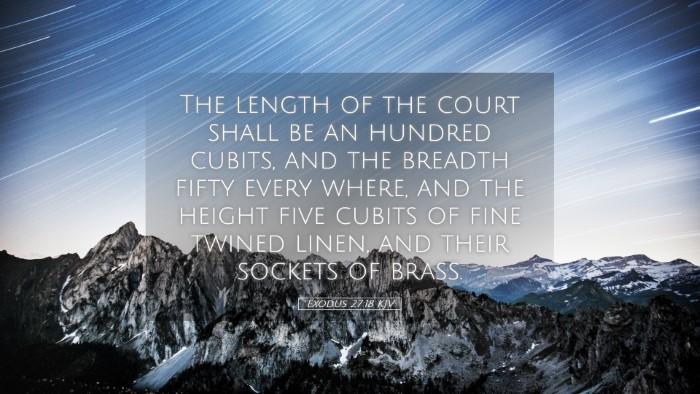 Picture 05 - Exodus 27:18 KJV Desktop Wallpaper - The length of the court shall be an hundred - Desktop Bible Verse Wallpaper