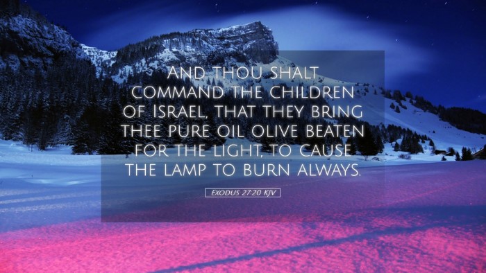 Picture 05 - Exodus 27:20 KJV Desktop Wallpaper - And thou shalt command the children of Israel, - Desktop Bible Verse Wallpaper