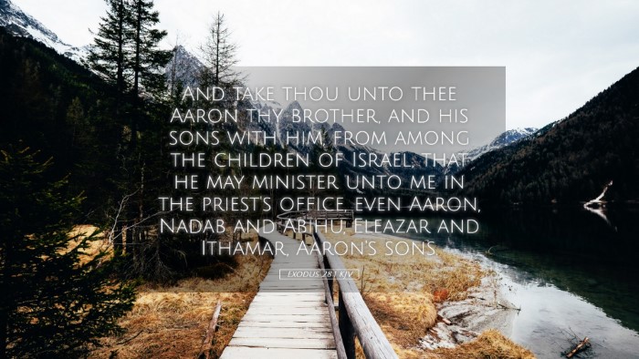 Picture 05 - Exodus 28:1 KJV Desktop Wallpaper - And take thou unto thee Aaron thy brother, and - Desktop Bible Verse Wallpaper