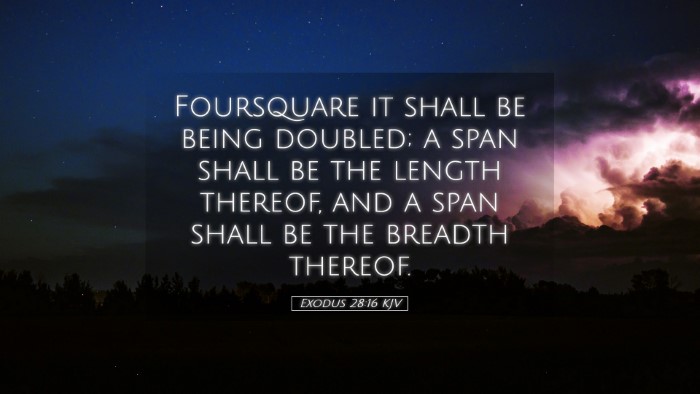 Picture 05 - Exodus 28:16 KJV Desktop Wallpaper - Foursquare it shall be being doubled; a span - Desktop Bible Verse Wallpaper