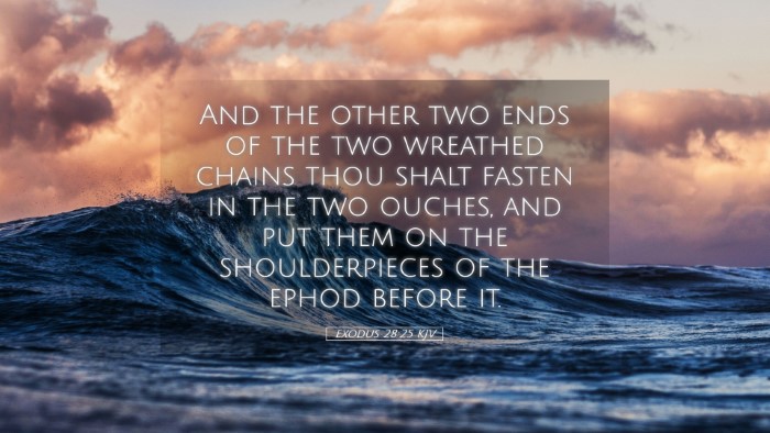 Picture 05 - Exodus 28:25 KJV Desktop Wallpaper - And the other two ends of the two wreathed chains - Desktop Bible Verse Wallpaper