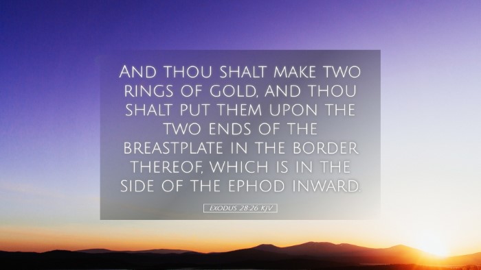 Picture 05 - Exodus 28:26 KJV Desktop Wallpaper - And thou shalt make two rings of gold, and thou - Desktop Bible Verse Wallpaper